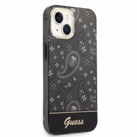 Guess Bandana Paisley viedtālruņa apvalks iPhone 14 / 15 / 13 6.1 - melns