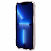 Karl Lagerfeld KLHCP14LCTTRI iPhone 14 Pro 6.1 cietais viedtālruņa apvalks rozā caurspīdīgs Choupette Body