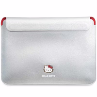 Hello Kitty PU Metal Logo apvalks 14" klēpjdatoram - sudraba