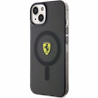 Ferrari FEHMP14SURKK iPhone 14 6.1" melns cietais viedtālruņa apvalks daļēji caurspīdīgs magnētiskais (MagSafe)