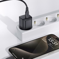 Acefast A73 Mini PD 20W GaN USB-C sienas lādētājs - melns