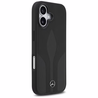 Mercedes ādas The Move magnētiskais viedtālruņa apvalks iPhone 17 - melns