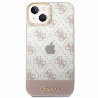Guess GUHCP14MHG4MHP iPhone 14 Plus/ 15 Plus 6.7" rozā/rozā maciņš 4G Pattern Script