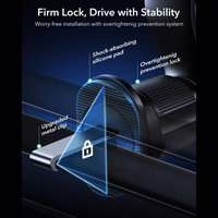 ESR OmniLock Qi2.2 Magnetic MagSafe auto gaisa atveru turetajs - Melns