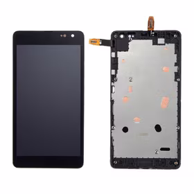 LCD screen Microsoft (Nokia) Lumia 535 ar touch screen un frame melns original 2C (used grade B)
