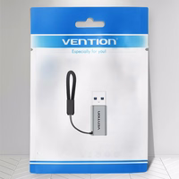 Vention USB 3.0 Male to USB-C Female Adapter pelēks Aluminum Alloy Type