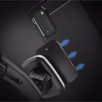 Zīmīte magnētiskajam auto turētājam melna un sudrabaina