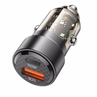 Auto lādētājs Borofone BZ20 PD20W+QC3.0 38W melns