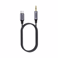 FONENG kabelis BM31 USB-C - JACK 3.5MM 1M melns