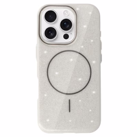 Viedtālruņa apvalks Magsafe Slim Shiny Iphone 16 sudrabains