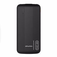 Ārējā baterija Power Bank Awei P20K 5V/2.4A 10000mAh melna