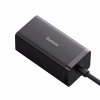 Baseus ātrais lādētājs GaN5 Pro HUB HDMI 2 x USB-C / USB-A / HDMI 4K 30Hz 1.5m melns + USB-C kabelis - USB-C 100W 40Gb/s (USB4) 1m (CCGP110201)