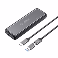 Orico DDM2-C3-G2 M.2 NVME USB-A USB-C 3.2 10Gb/s disku ierīce - pelēka