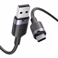 USB 2.0 A uz USB-C 3A kabelis Vention CTNBF 1 M (melns)