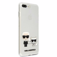 Karl Lagerfeld Karl & Choupette viedtālruņa apvalks iPhone 7 / 8 Plus - caurspīdīgs