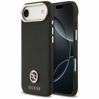 Guess Graudains Strass Logotips Magnētiskais viedtālruņa apvalks iPhone Air - melns