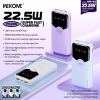 Portatīvais lādētājs WK Design "WP-43" violets 20000mAh (22.5W)