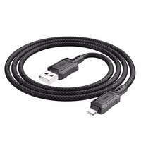Kabelis USB A uz Lightning Hoco 2,4A 1 m X94 melns