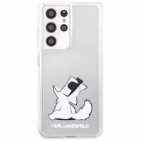 Karl Lagerfeld Choupette Fun Apvalks Samsung Galaxy S21 Ultra - Caurspīdīgs