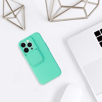 Viedtālruņa apvalks Camshield Soft Iphone 13 Pro mentola zaļš