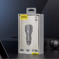 Automašīnas lādētājs Dudao "R4Ultra" pelēks 120W (1xPD / QC3.0)