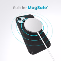 Speck Candyshell Grip MagSafe - iPhone 17e / 16e / 15 / 14 / 13 maciņš (melns / Slate pelēks)
