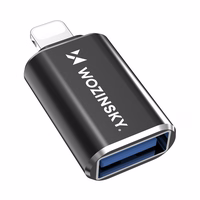 Wozinsky WALA-01 Lightning uz USB-A OTG adapteris – melns