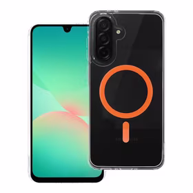 Drop Glue Krāsains Gredzens Magnētiskais Viedtālruņa apvalks saderīgs ar MagSafe SAMSUNG A16 5G / A16 4G oranža