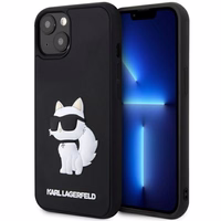 Karl Lagerfeld KLHCP14M3DRKHNK iPhone 14 Plus 6.7" melns/melns hardcase Rubber Choupette 3D