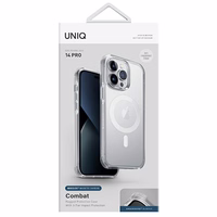 Uniq Combat Magclick Charging viedtālruņa apvalks iPhone 14 Pro - caurspīdīgs