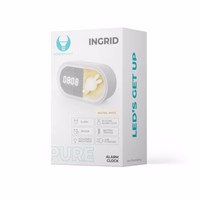 Alarm clock with LED Bunny night light PURE FNL-05 INGRID balts long Forever Light