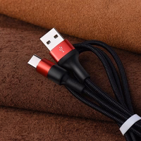 Kabelis USB A uz USB C Hoco 2A 1 m X26 melns un sarkans