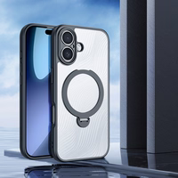 Dux Ducis Aimo Mag vāciņš ar magnētisko gredzenu un statīvu iPhone 17 – melns