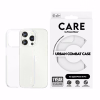 CARE by PanzerGlass Urban Combat viedtālruņa apvalks iPhone 15 Pro - caurspīdīgs
