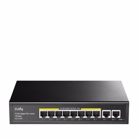 Cudy GS1010PE network switch Gigabit Ethernet (10/100/1000) Power over Ethernet (PoE) melns