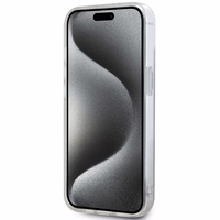 DKNY IML rūtainais mono raksts un drukātas svītras Magnētiskais viedtālruņa apvalks iPhone 15 Plus / 14 Plus - bēša