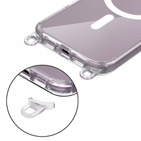 Tech-Protect FlexAir Chain MagSafe iPhone 16 apvalks - caurspīdīgs + 2 siksniņas (melna un taupe)