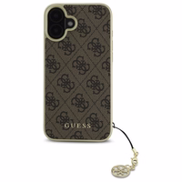 Guess 4G Charms Kolekcijas viedtālruņa apvalks iPhone 16 Plus - brūns