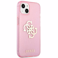 Guess GUHCP13SPCUGL4GPI iPhone 13 mini 5,4" rozā/rozā hard maciņš Glitter 4G Big Logo