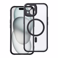 Viedtālruņa apvalks – pilnīgi matētais magnētiskais apvalks, saderīgs ar MagSafe IPHONE 15, melns