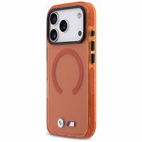 BMW M IML Shockproof Metal Logos MagSafe Maciņš for iPhone 17 Pro - Pro oranžs