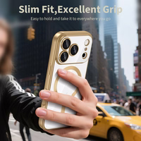 Tech-Protect MagFlex Magnētiskais viedtālruņa apvalks iPhone 17 Pro Max - caurspīdīgs zelta