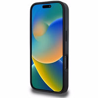 DKNY Rūtainais raksts magnētiskais iPhone 16 Pro viedtālruņa apvalks - melns