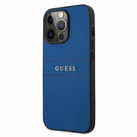 Guess Saffiano siksniņas viedtālruņa apvalks iPhone 13 Pro Max 6.7" - zils