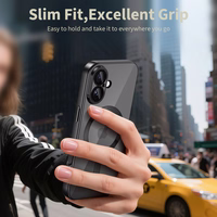 Tech-Protect MagFlex Magnētiskais apvalks viedtālrunim iPhone 17 - caurspīdīgs melns