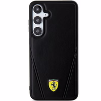 Ferrari Hot Stamp V Lines magnētiskais viedtālruņa apvalks Samsung Galaxy S24 - melns