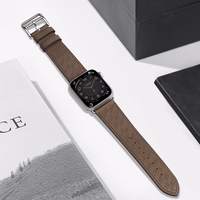 Ādas siksniņa Apple Watch 38 / 40 / 41 mm aproce – tumši brūna