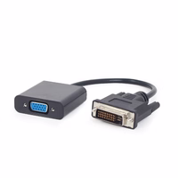 Gembird A-DVID-VGAF-01 video cable adapter 0.2 m DVI-D VGA (D-Sub) melns