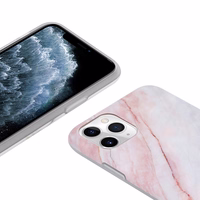 Crong Marble maciņš – iPhone 11 Pro maciņš (rozā)