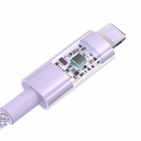 Baseus Gem USB to IP 2.4A fast charging cable 1 m violets